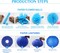 Blue Hanging Party pom pom Set, Paper Flowers Pom Poms Balls and Paper Lanterns for Under The Sea Party Decorations Wedding Birthday Bridal Baby Shower Graduation, 15pcs